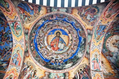 Paintings by Zahari Zograf on the Outer Walls of the Rila Monastery by Unknown